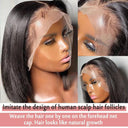 Lace Front Bone Straight Bob Wig - 100% Human Hair Quality