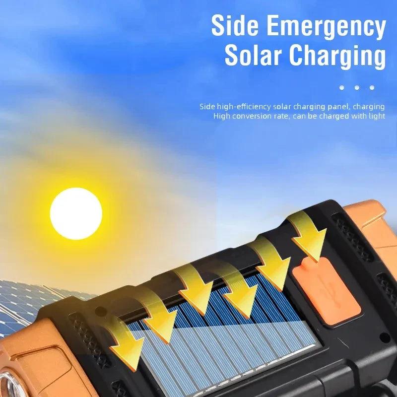 Solar Rechargeable Flashlight: Perfect for Camping & Emergencies  ourlum.com   