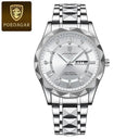 POEDAGAR Men's Luxury Stainless Steel Quartz Watch Design