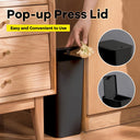 Bathroom Trash Can 10L Small Garbage Can with Press Lid