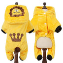 Cozy Fleece Pet Jumpsuit for Small Pets - Stylish and Functional outfit for Dogs, Cats, and Rabbits  ourlum.com Lion XS 