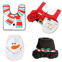 Adorable Santa Claus Christmas Toilet Seat Cover Set Decor