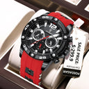 POEDAGAR Chronograph Watch Military Quartz Timepiece for Men