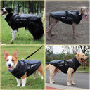 Winter Dog Coat with Harness & Furry Collar for Big Breeds - Keep Your Pet Warm & Stylish  ourlum.com   