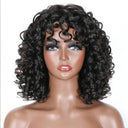 Rose Curly Funmi Brazilian Human Hair Bob Wig Bouncy Pixie Cut