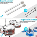 Kids Drum Set Musical Toy Drum Kit for Toddlers Jazz Fun