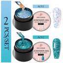 Baby Boomer Nail Extension Gel Set for Ombre Camouflage