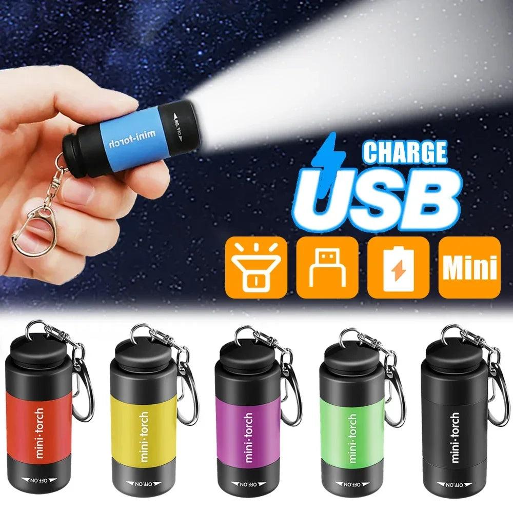 Compact USB Rechargeable LED Pocket Torch for Outdoor Adventures  ourlum.com   