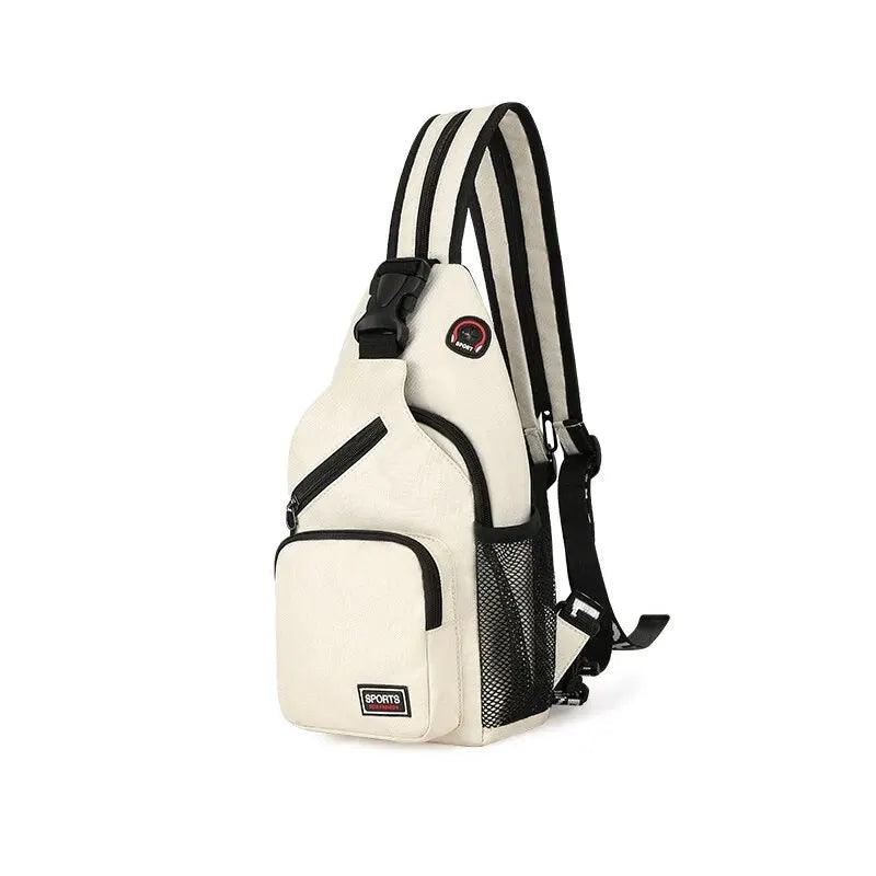 Breast Bag Women's New Waterproof Large Capacity Backpack Multi-functional Casual Oxford Cloth Crossbody Bag  ourlum.com 2006White  