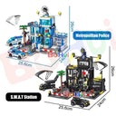 SWAT City Police Station Building Blocks Toy Set for Kids - DIY Military Adventure Kit  ourlum.com   