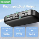 Rocoren Rapid Charge Power Bank Dual USB External Battery