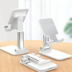 Universal Adjustable Phone and Tablet Stand for Desk - Versatile Desktop Holder