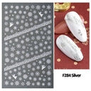 Winter Snowflake Nail Art Stickers for Holiday Glam Designs