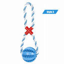 Dog Treat Balls Interactive Rope Rubber Toys for Small Dogs