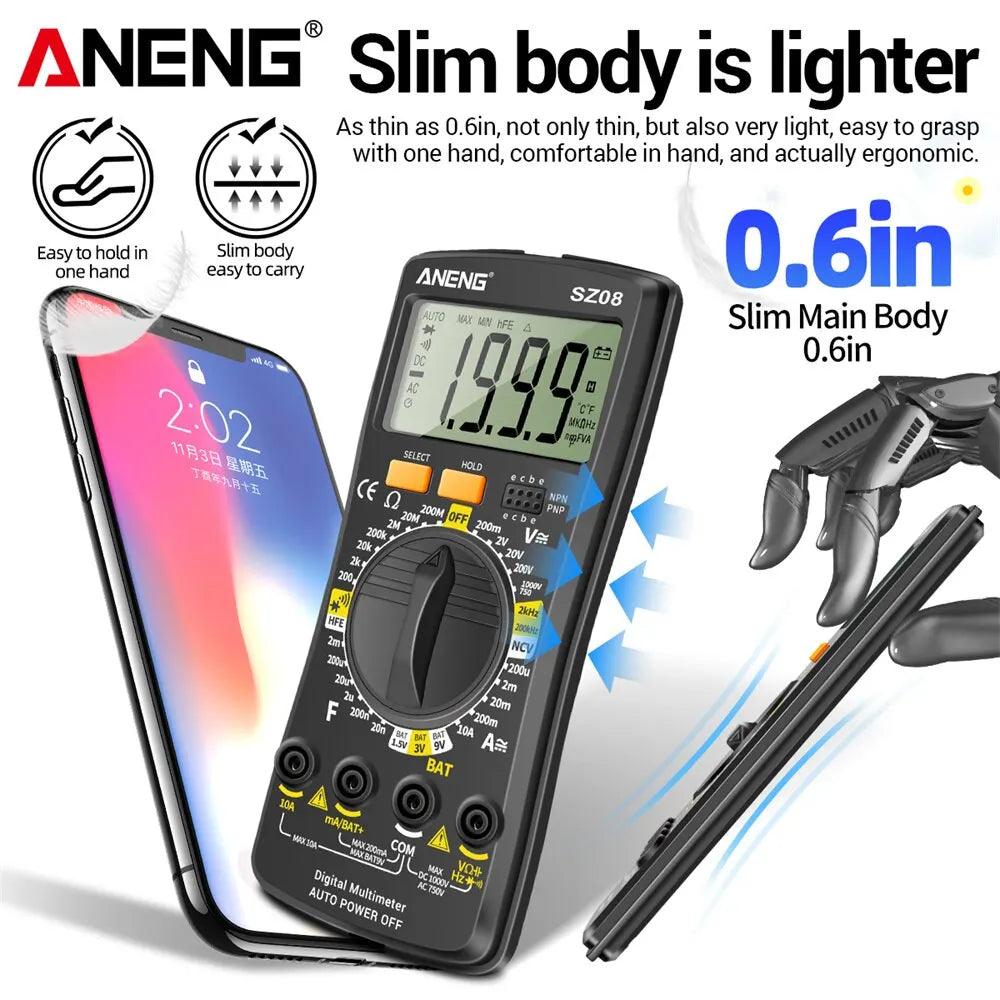 ANENG Ultra-thin Digital Multimeter for Auto Voltmeter Testers  ourlum.com   