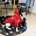 Waterproof Reflective Fleece Dog Coat with Hood: Keep Your Pet Stylish & Dry  ourlum.com   