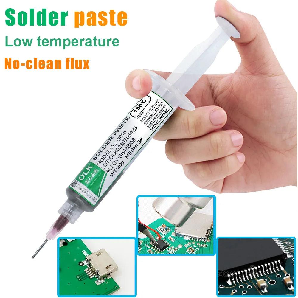 Low Temp Lead-free Solder Paste for SMD Repair and Welding  ourlum.com   