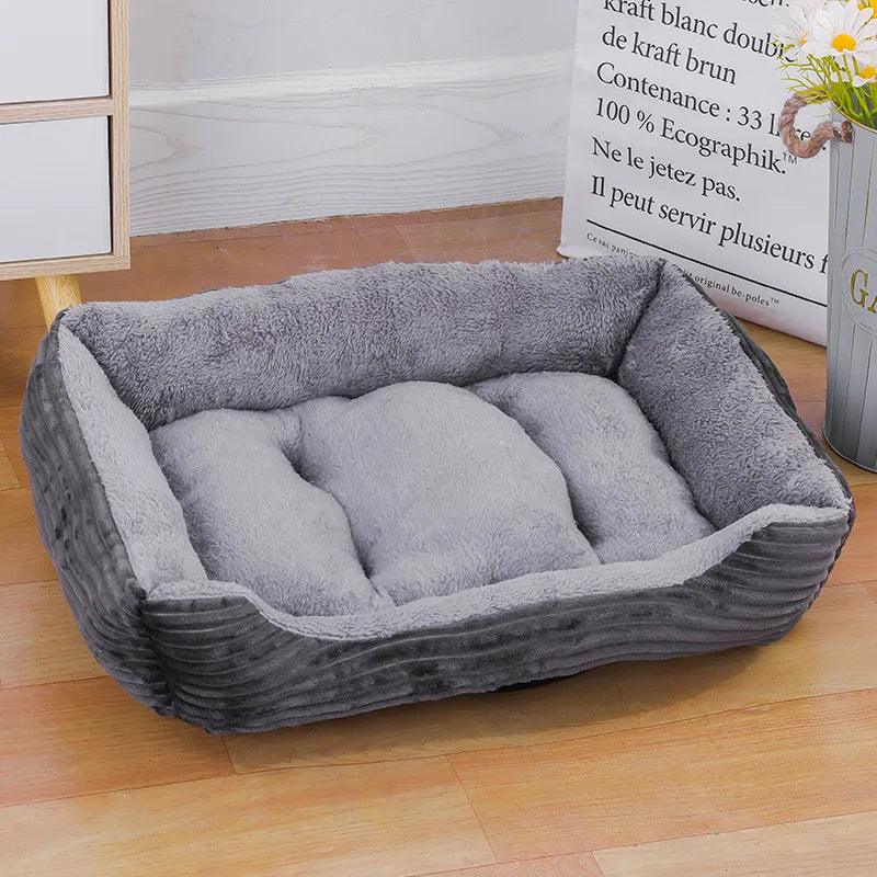 Soft Square Plush Pet Bed: Luxurious Arctic Fleece Comfort for Dogs and Cats  ourlum.com   