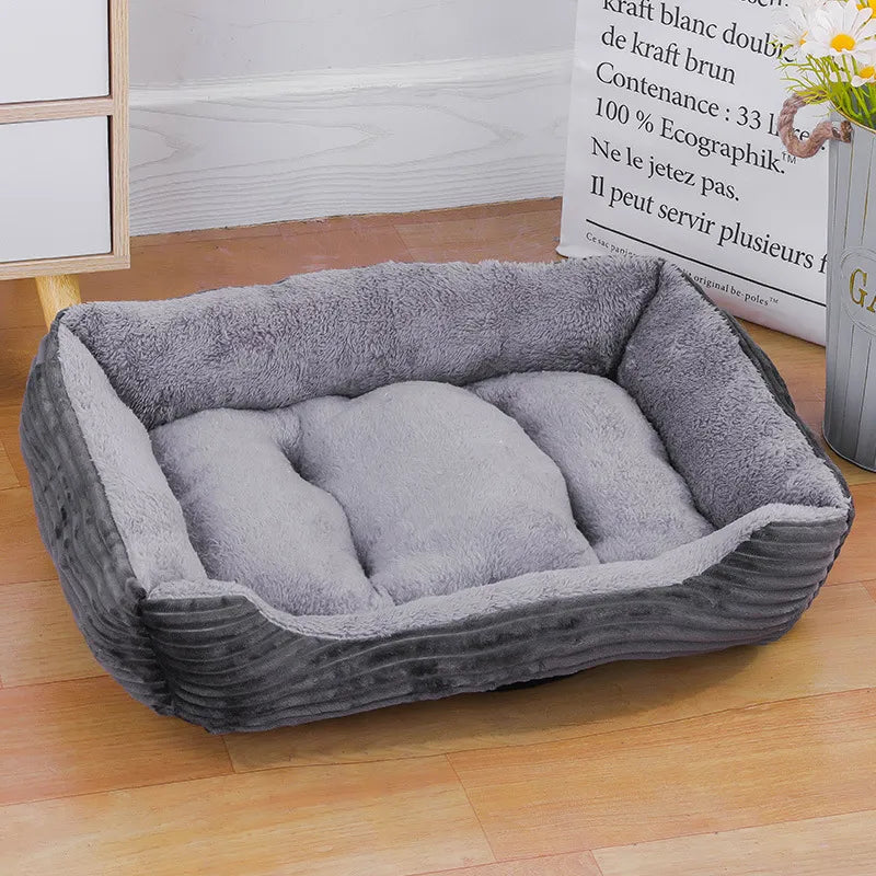 Soft Square Plush Pet Bed: Ultimate Comfort for Your Furry Friend  ourlum.com   