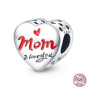 Charming Sterling Silver Red Heart Beads for Pandora Gifts