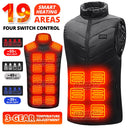 19 Areas Self Heating Vest Men's Thermal Women's USB Heated Vest