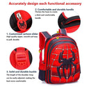 3D Cartoon Spider Kids Backpack Set for Boys Cute Bag