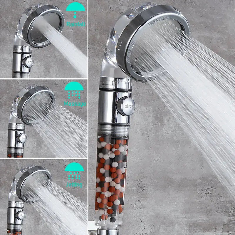 LED Anion Rainfall Shower Head: Relaxing Spa Experience with Temperature Control  ourlum.com   