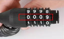 Portable 4-Digit Combination Steel Cable Lock for Bicycle Security