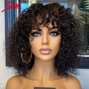 Honey Water Wave Blonde Pixie Bob Wig Trendy Human Hair