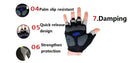 Hot Cycling Antislip Antisweat Half Finger Gloves Unisex