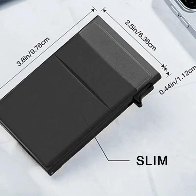 RFID Secure Metal Wallet: Luxury Holder for Men with Anti-Theft Tech  ourlum.com   