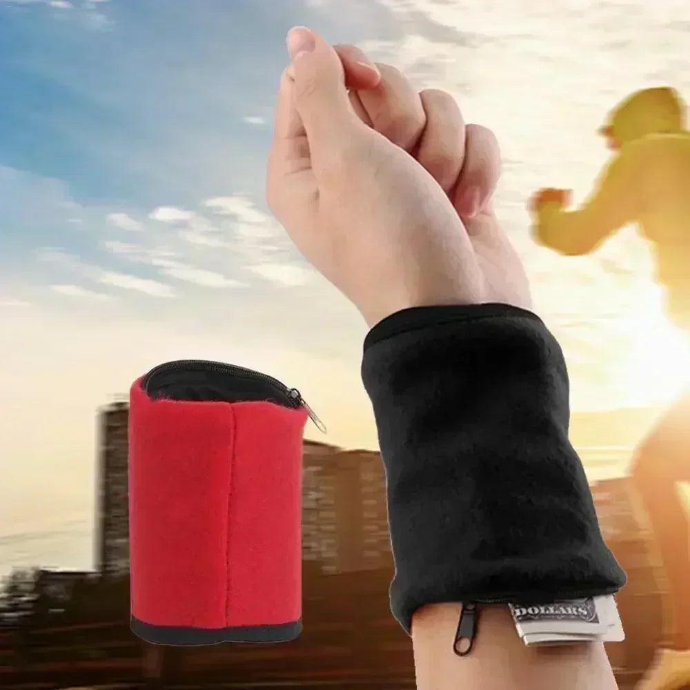 Running Wrist Wallet: Sweat-Absorbent Unisex Coin Purse Bag  ourlum.com   