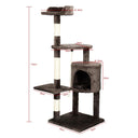 Cat Tree Multi-Level Tower Condo Scratching Post Dark Brown