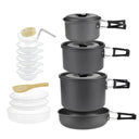 Lightweight Portable Camping Cookware Set for 1-5 People