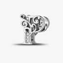 925 Sterling Silver Zircon Vine 26 Letters Pendants Bead