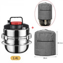 Portable Mini Pressure Cooker - 304 Stainless Steel Pot