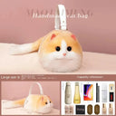 JIAERDI Lolita Plush Cute Cat Bag Women Harajuku Fur Bag