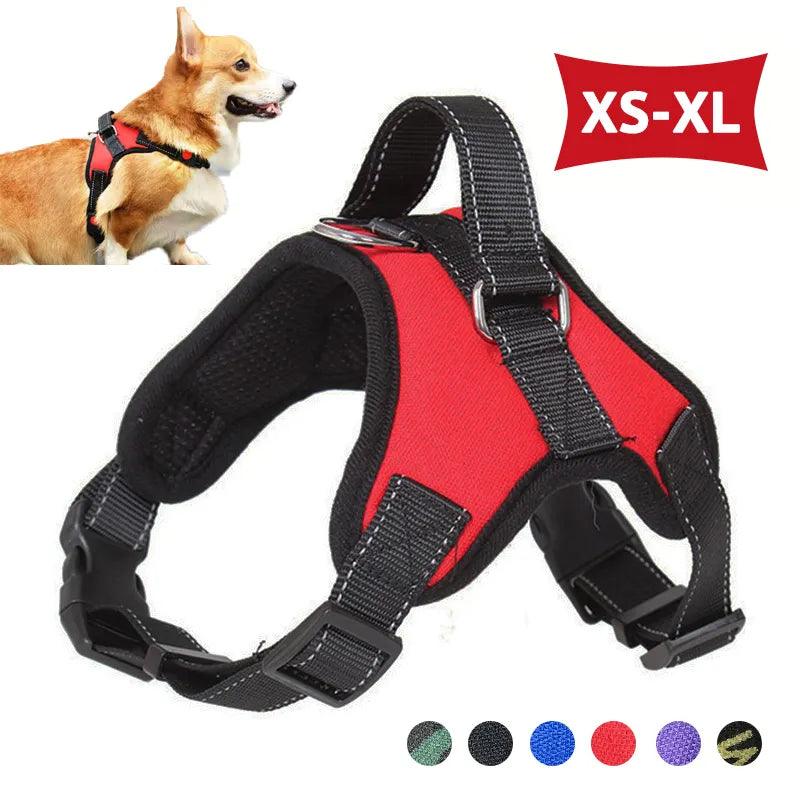 Reflective Adjustable Dog Harness for Walking and Training - Harness for Small to Big Dogs with No-Pull Feature  ourlum.com   