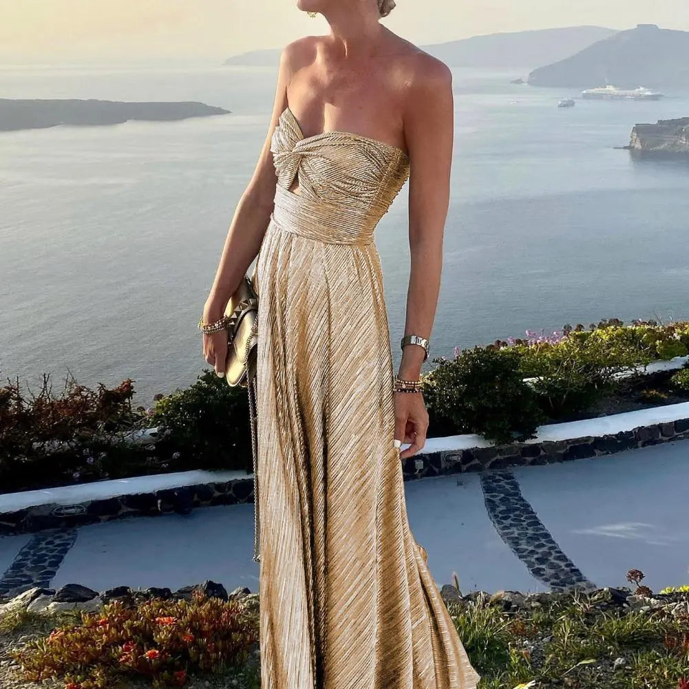 Maxi Sexy Backless Gown: Feminine Summer Dress for Women  ourlum.com   