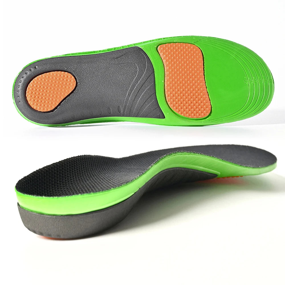 Sports Orthopedic Insoles with Arch Support - Shock Absorbing, Elastic, and Wear-Resistant Foot Pads for Flat Feet