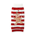 Cozy Snowman Print Winter Pet Sweater for Dogs and Cats  ourlum.com Gingerbread man XS 