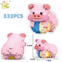 Mini Pig Diamond Building Blocks: DIY City Construction Toys for Children  ourlum.com 01 no box  