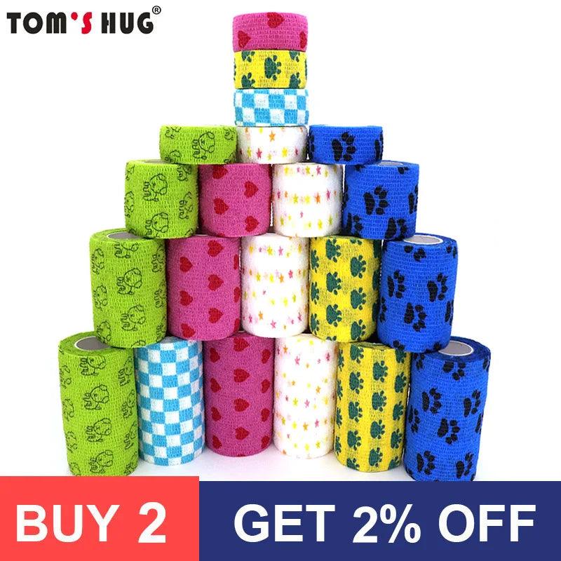 Colorful Self Adhesive Elastic Bandage Wrap Tape Sports Protector  ourlum.com   