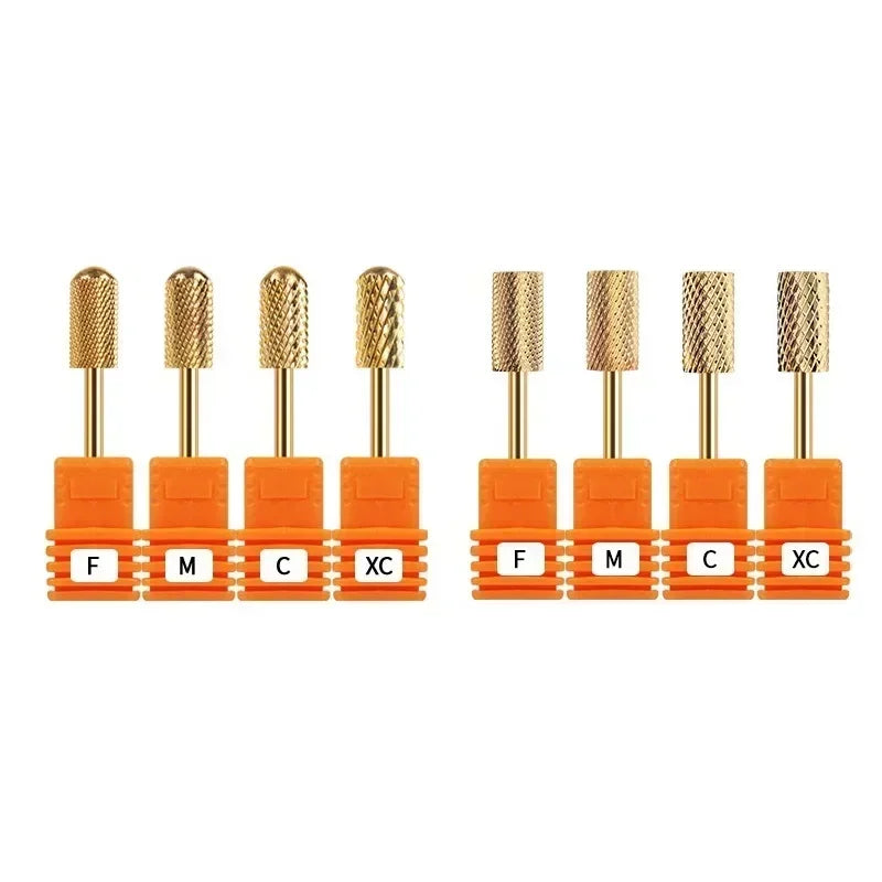 Golden Carbide Nail Drill Set: Precision Care Kit for Nails & Dental