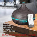 500ml Wood Grain Aromatherapy Diffuser with Remote Control  ourlum.com Dark Wood 500ml EU Adapter 