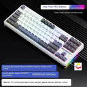 AULA F87 Pro Mechanical Keyboard 2.4g Usb Bluetooth Tri Mode Wireless 87 Key RGB PBT Gasket 5 Layer Silencing Full Key No Impact