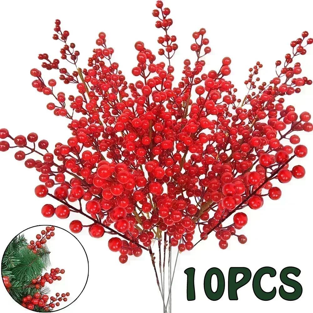 Christmas Festive Berry Artificial Flower Home Party Decor  ourlum.com   