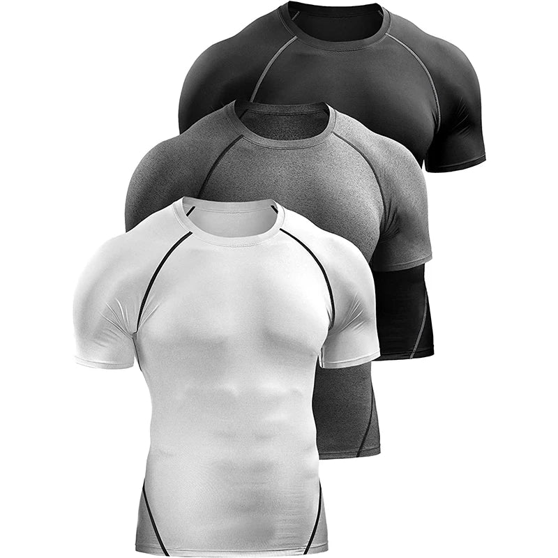 Men's 2024 Quick-Dry Compression T-Shirt for Summer Sports and Workouts