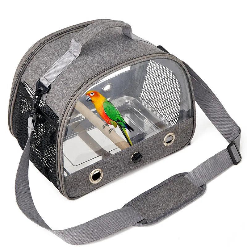 Parrot Backpack with Perch: Portable Bird Carrier for Travel  ourlum.com   