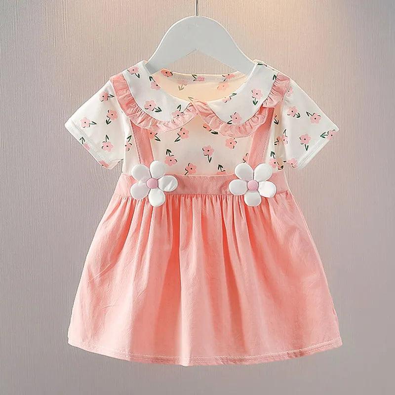 Summer Princess Baby Girl Dress with Doll Collar - Elegant Wedding and Birthday Party Outfit for Toddlers - Lovely Children's Clothing A1087  ourlum.com   